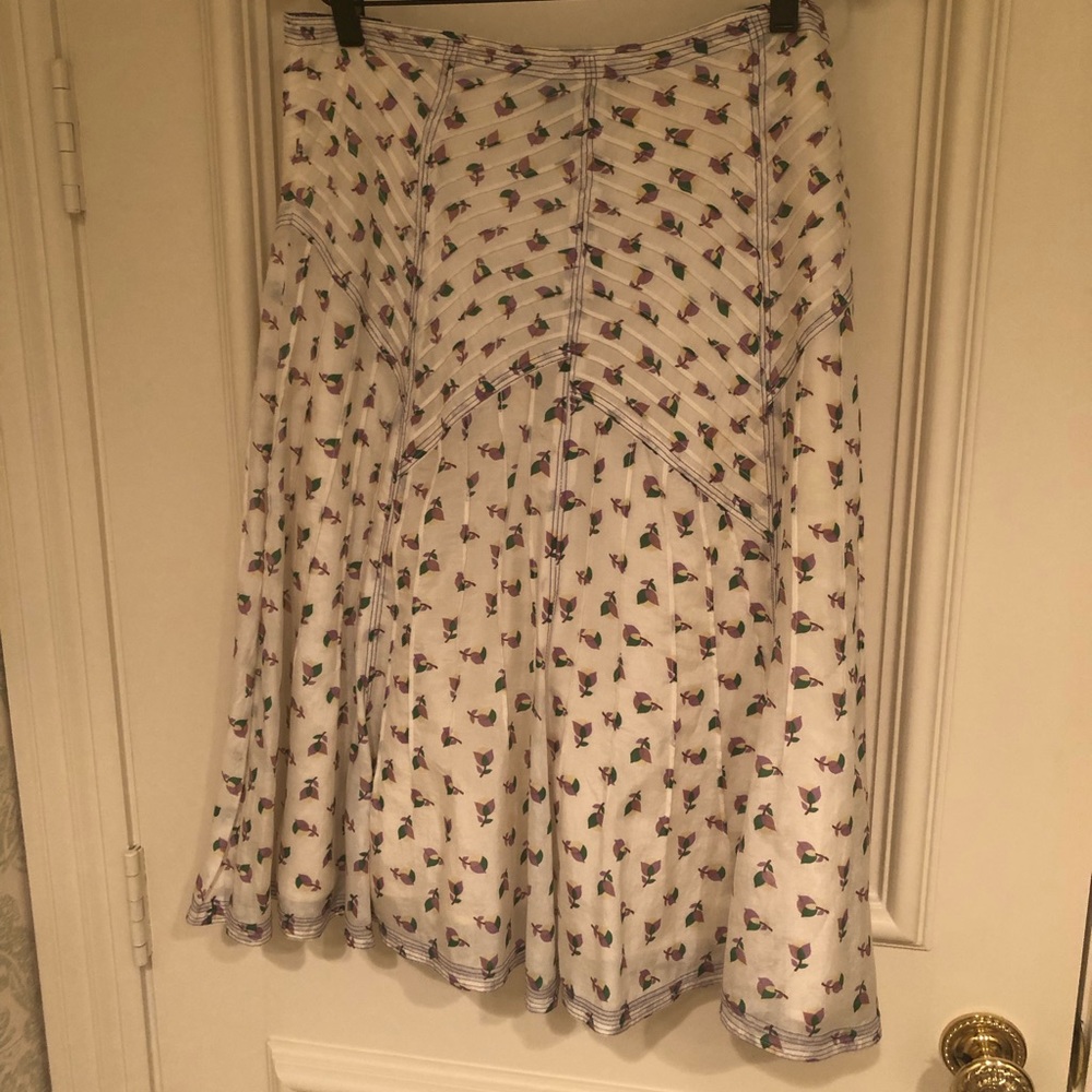 David Meister Pleated Drop-Waist Skirt